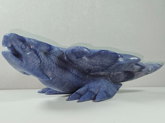 Blauwe aventurijn draak