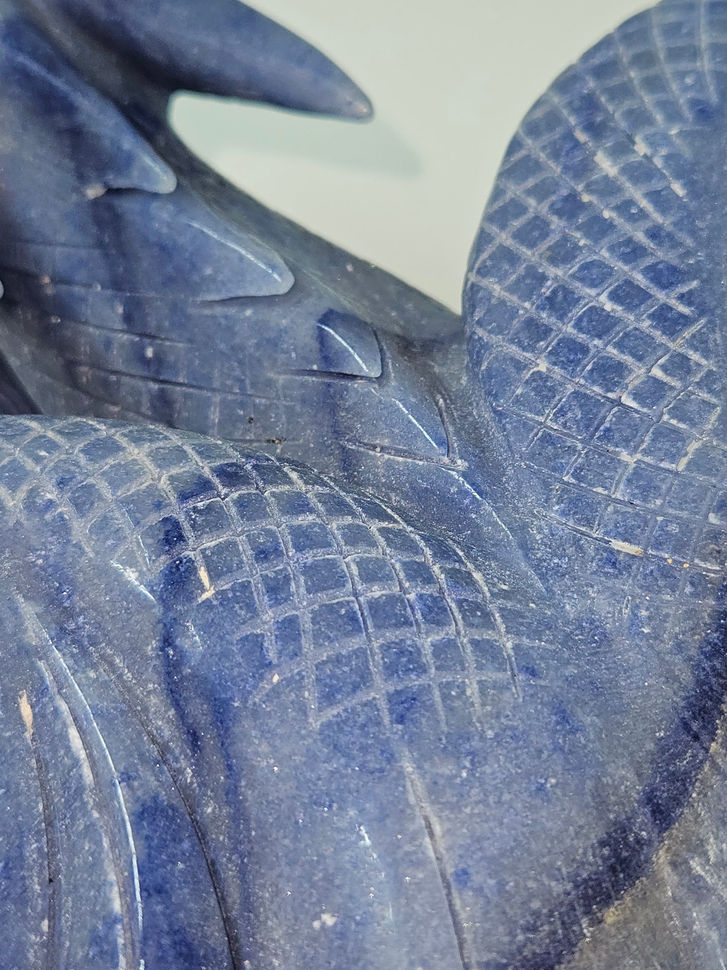 Blauwe aventurijn draak