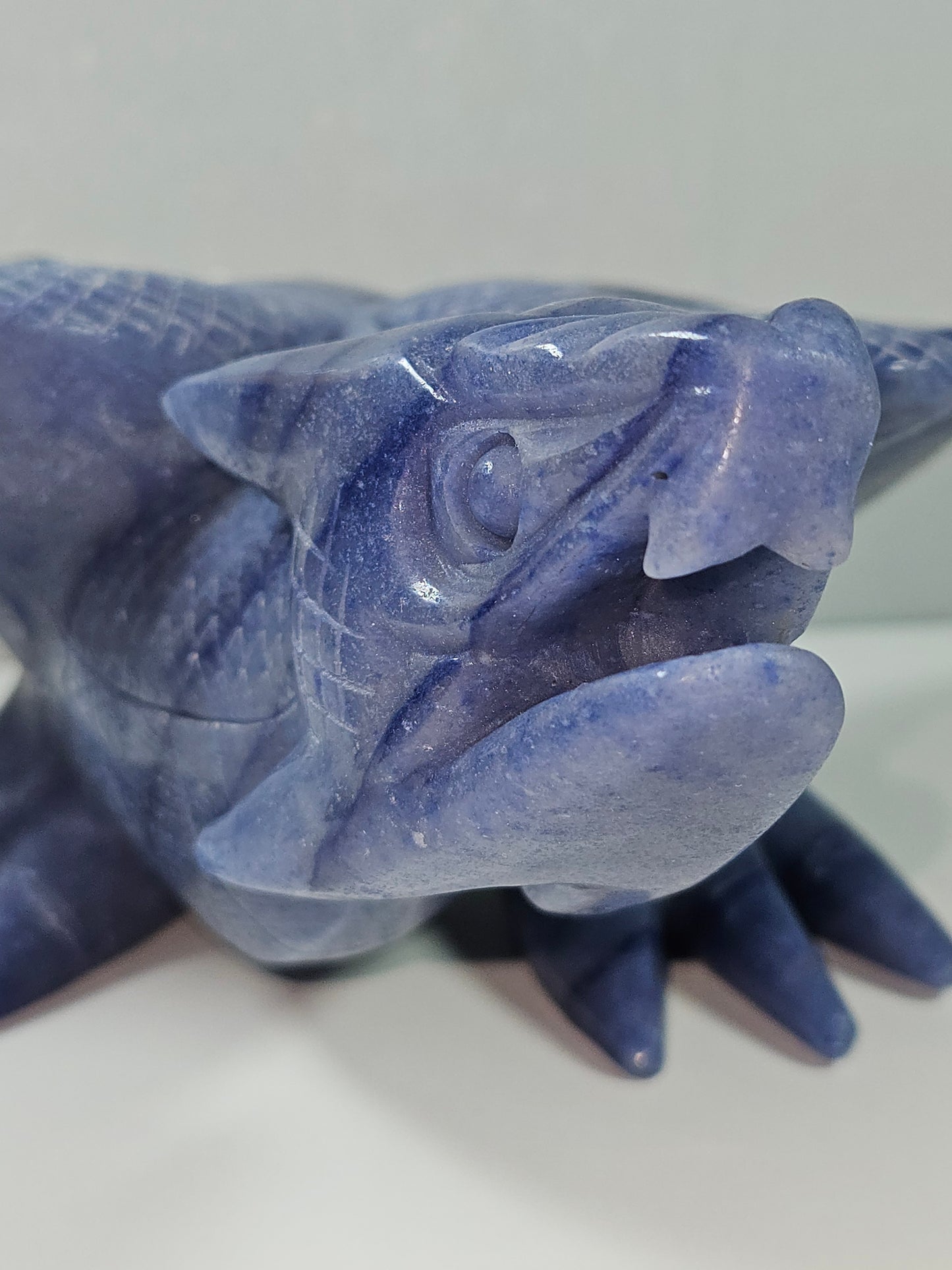 Blauwe aventurijn draak