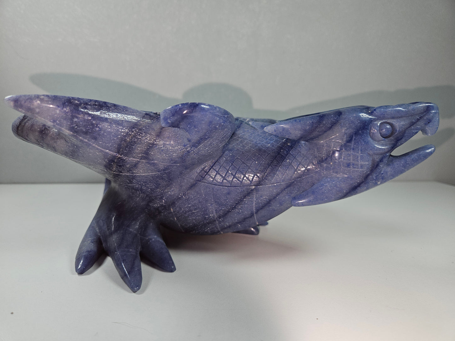 Blauwe aventurijn draak