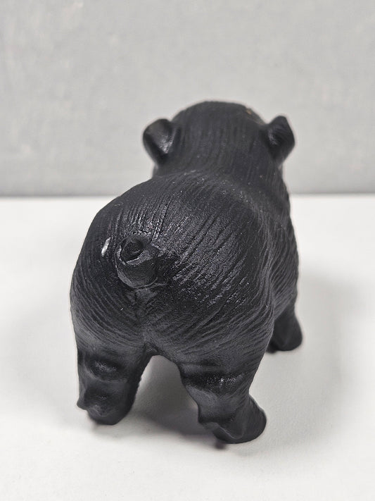 Zwarte obsidiaan varken