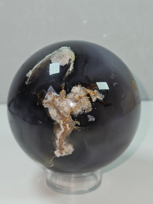 Zwarte Bloemagaat bol 496 gram