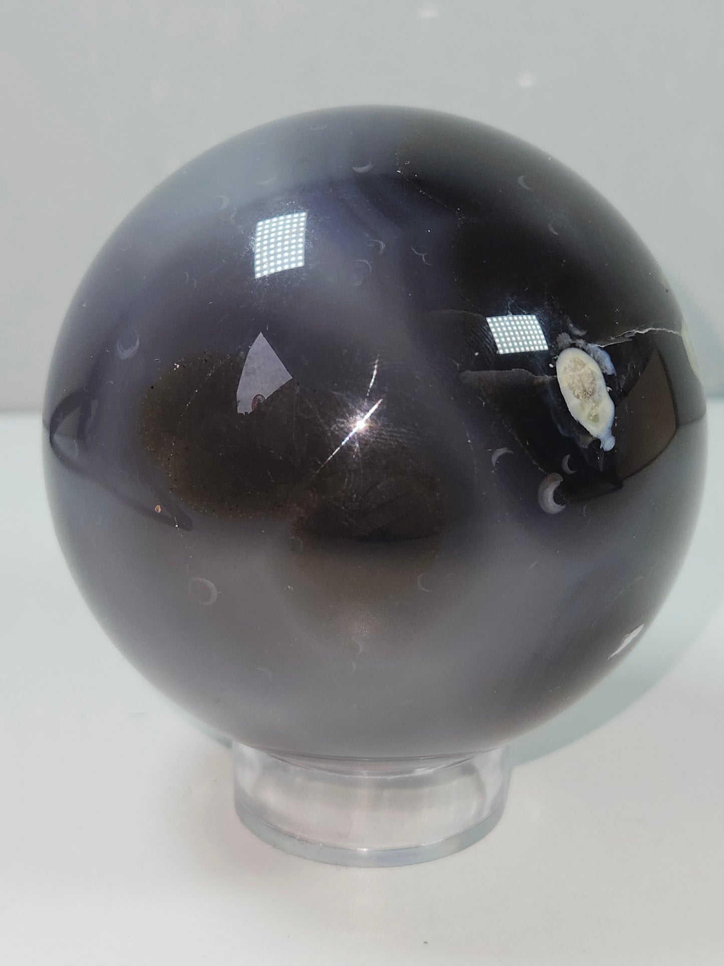 Zwarte Bloemagaat bol 496 gram