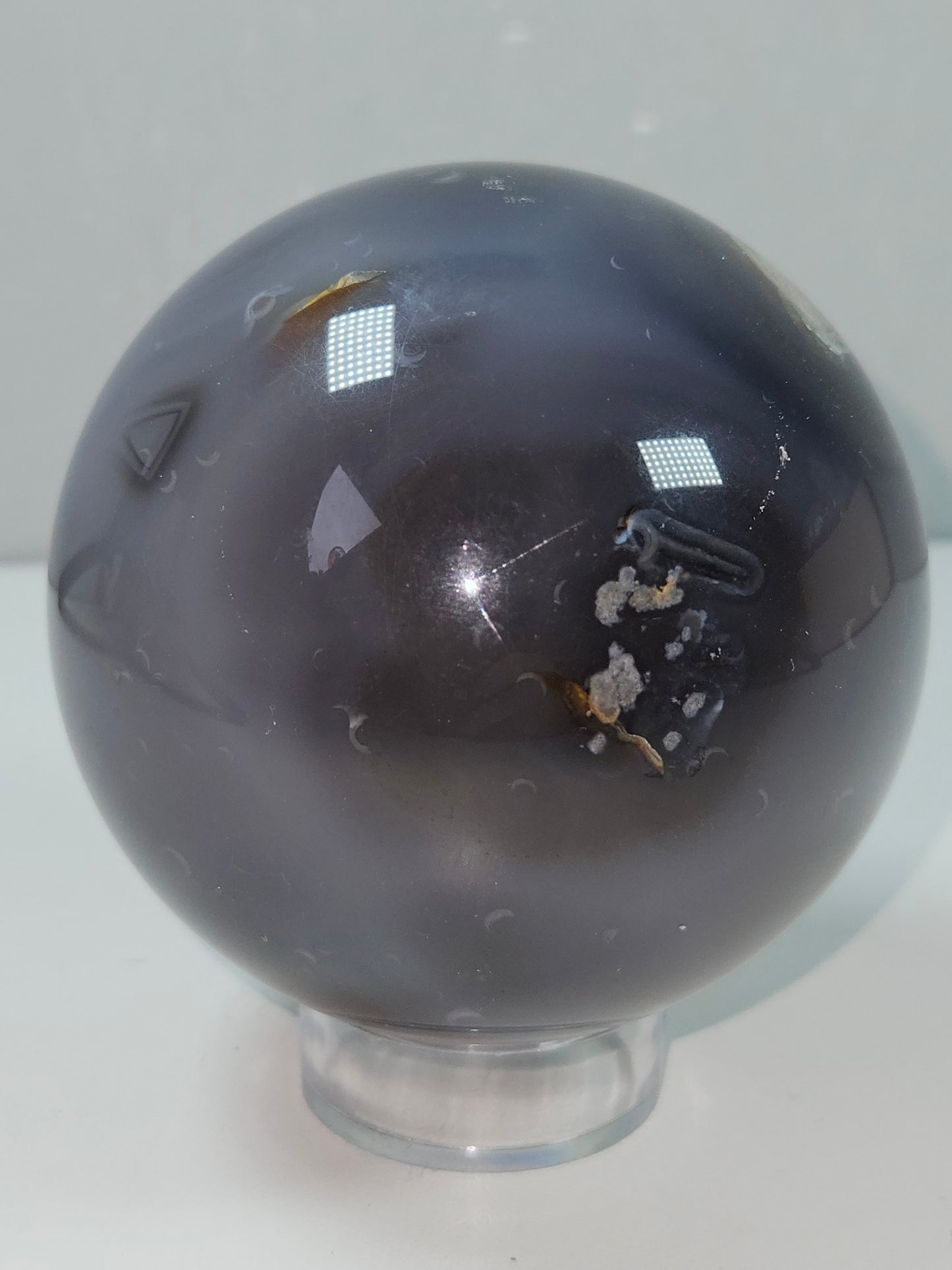 Zwarte Bloemagaat bol 496 gram