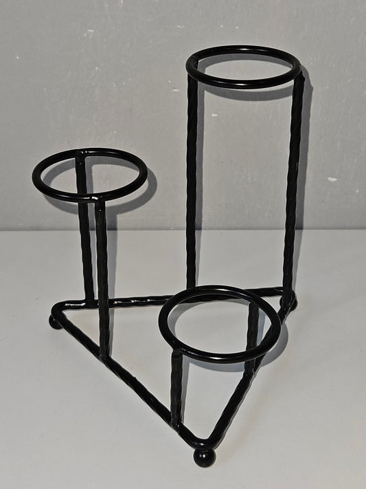 3 hoek bollenhouder zwart