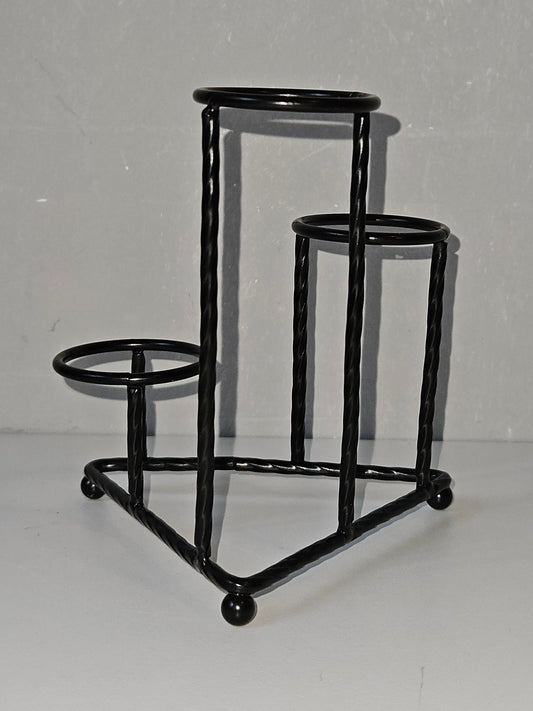 3 hoek bollenhouder zwart