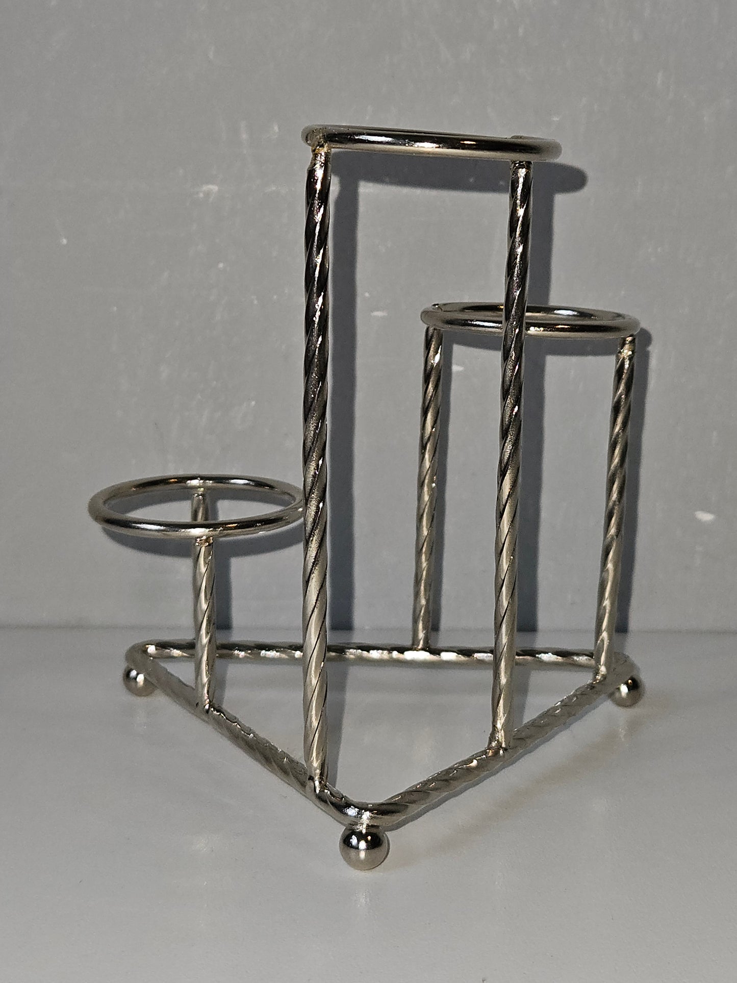 3 hoek bollenhouder zilver