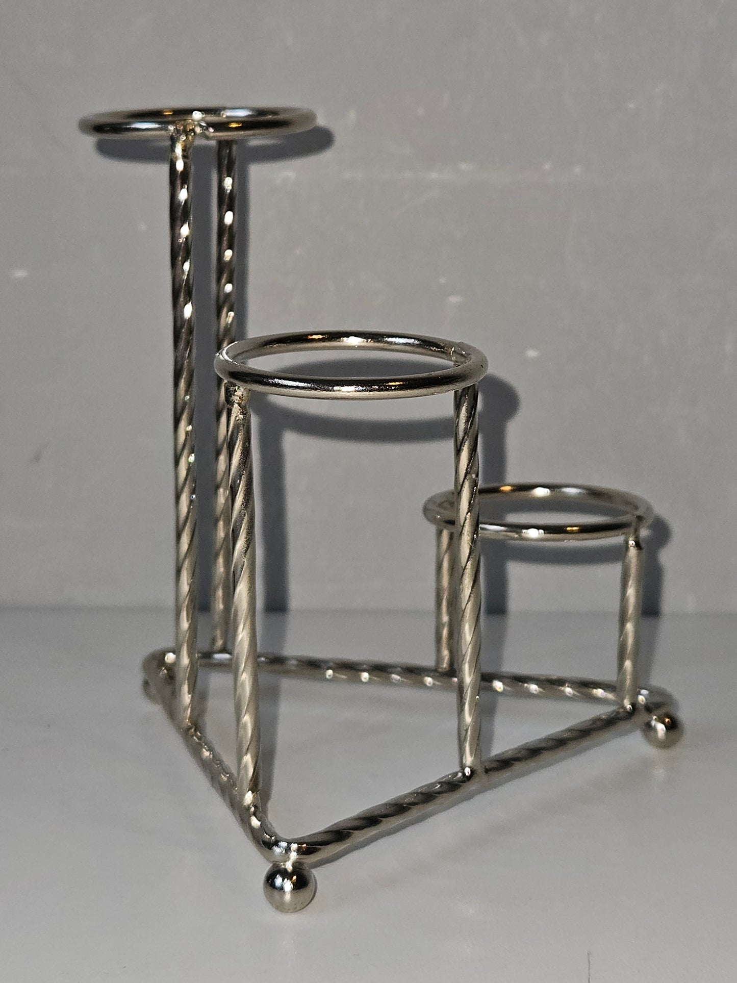3 hoek bollenhouder zilver