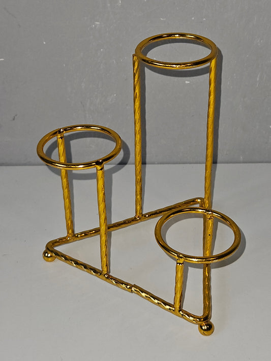 3 hoek bollenhouder goud