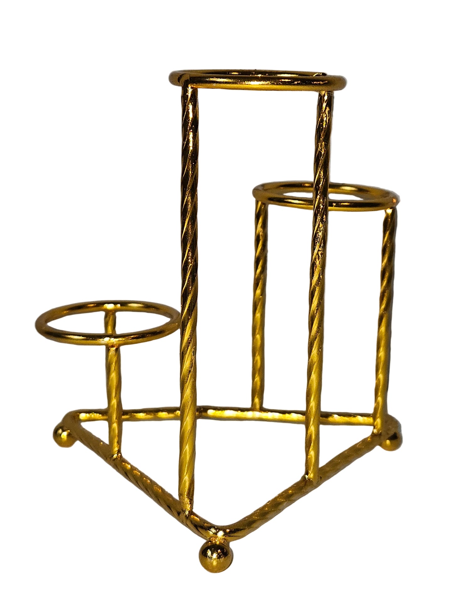 3-Eck-Glaskugelhalter Gold
