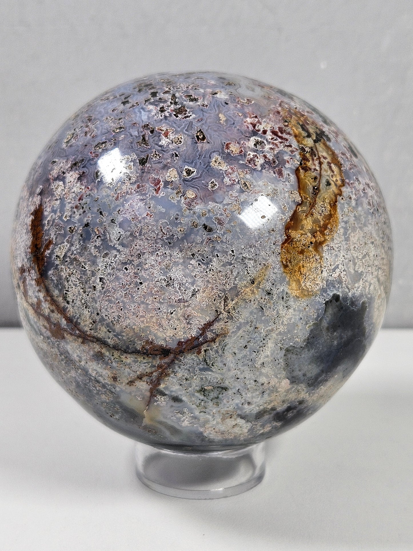 Mosagaat/Oceaan Jaspis bol 882 gram