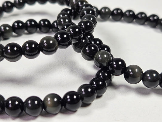 Regenboog obsidiaan armband 6mm