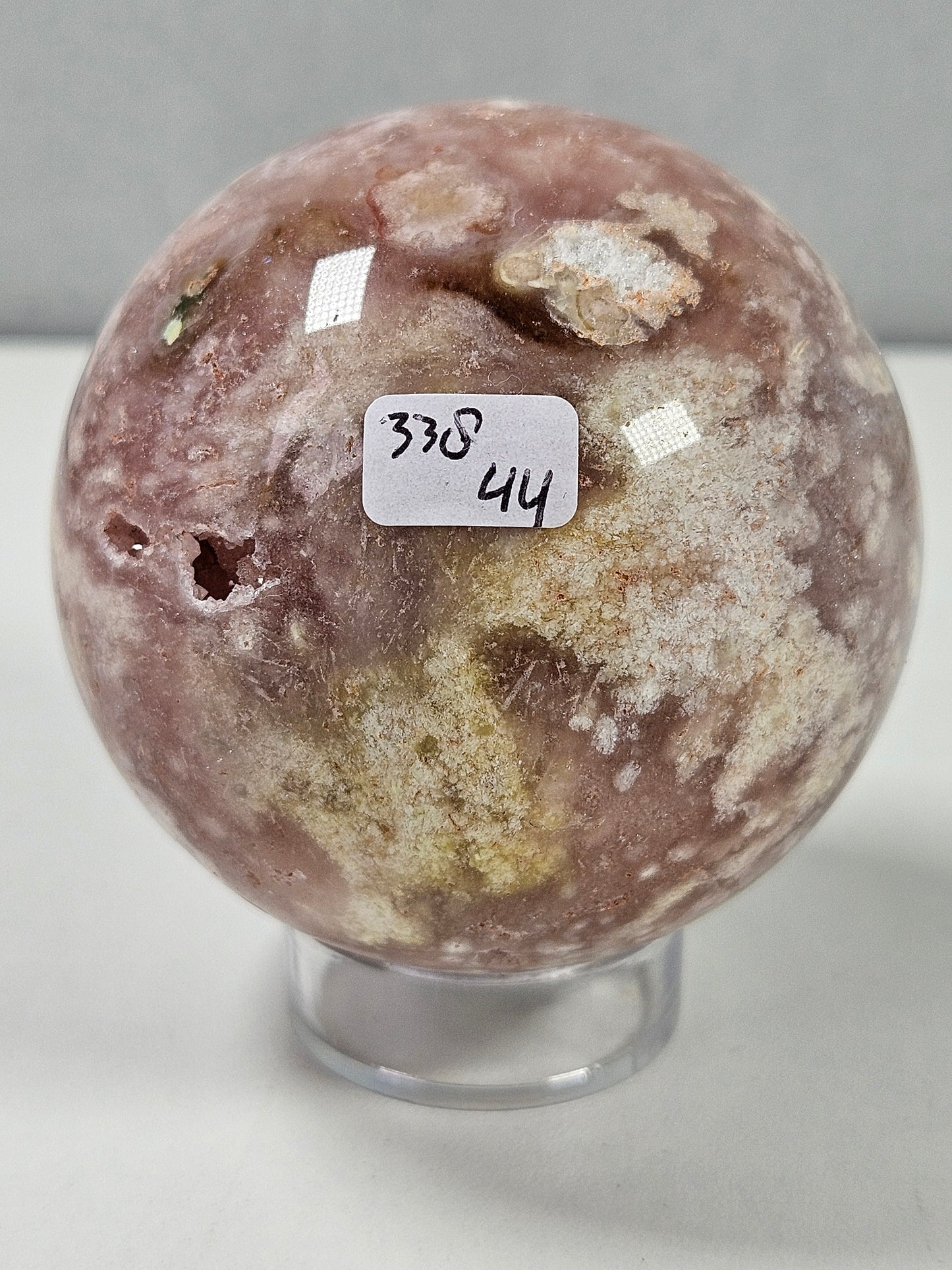 Roze amethist bol 338 gram