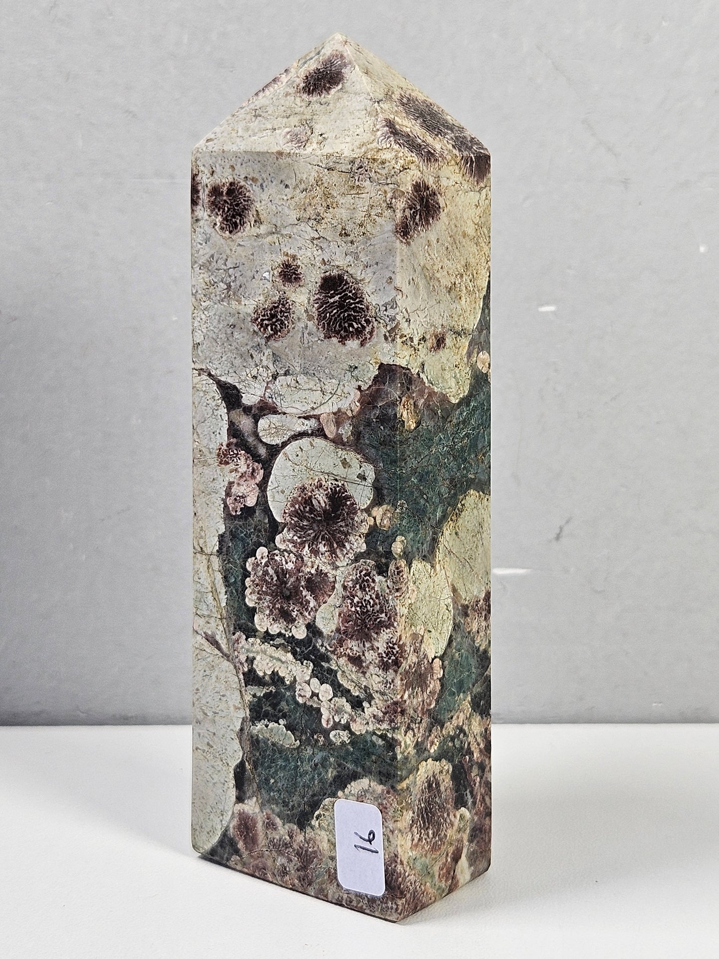 Groene bloemjaspis toren 249 gram