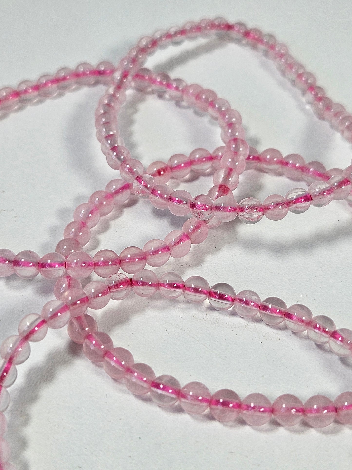 Rozenkwarts armband 4 mm