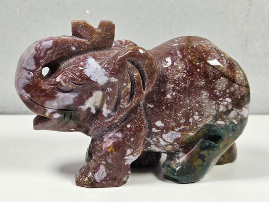 Oceaan jaspis olifant 440 gram