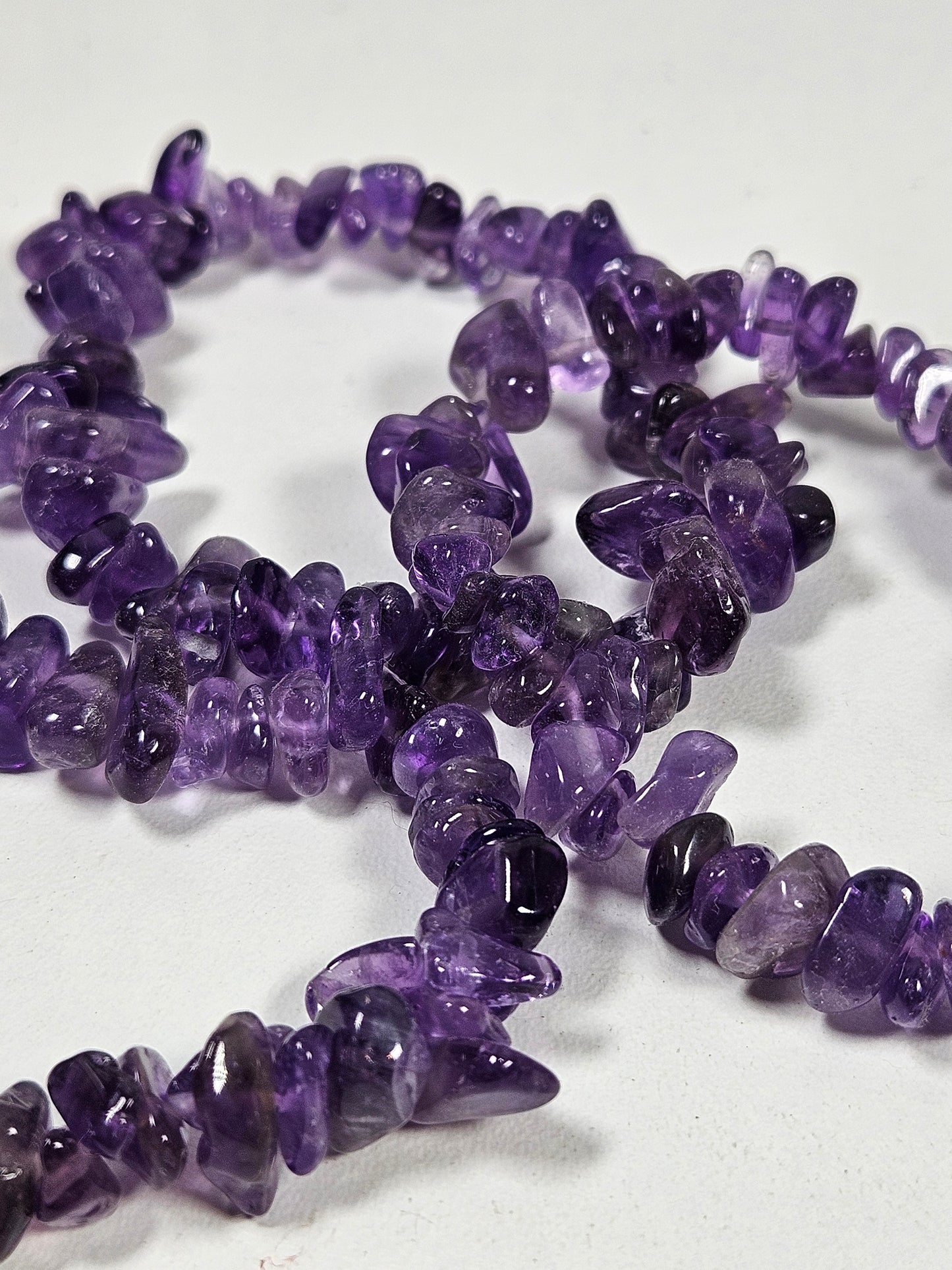 Armband dunkler Amethyst Splitter