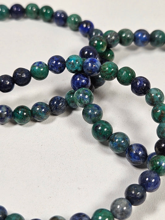 Azuriet/malachiet armband 6mm