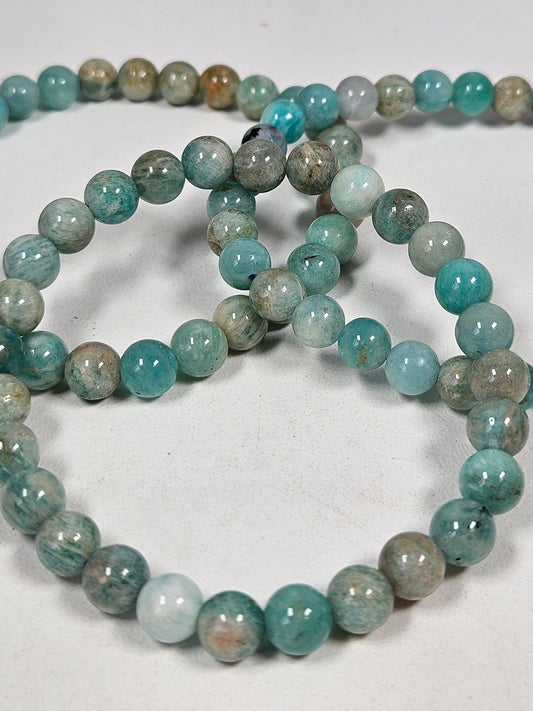 Amazoniet mix armband 6mm