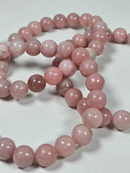 Roze opaal 8mm armband
