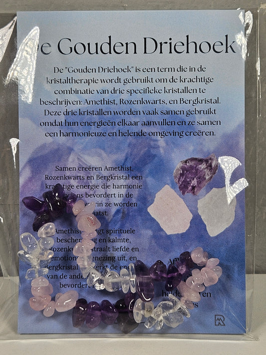 Cadeauzakje Gouden Driehoek splitarmband