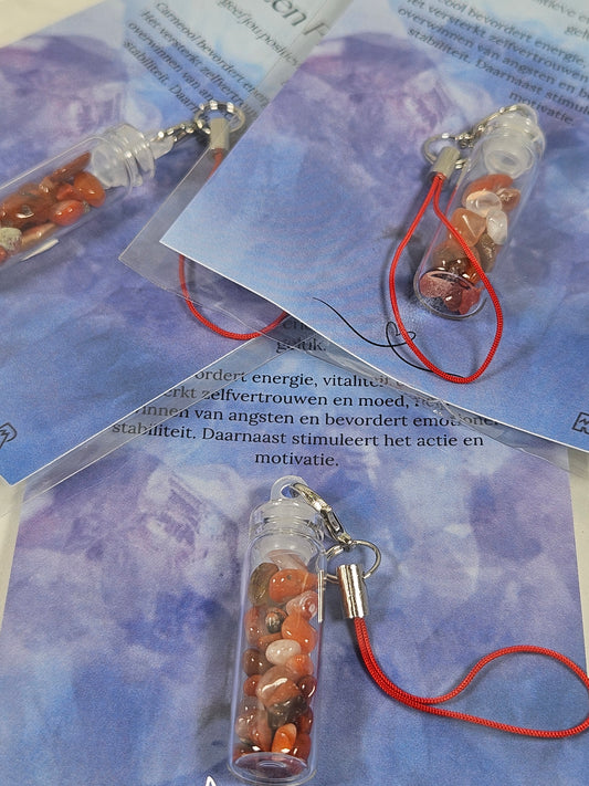 Flesje geluk Carneool split