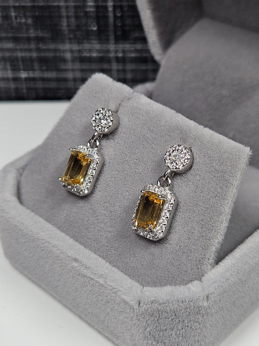 Citrien s925 (zilver) oorbellen nr16