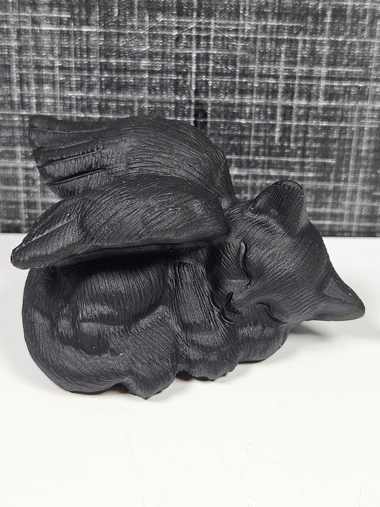 Zwarte obsidiaan gedenkkatje
