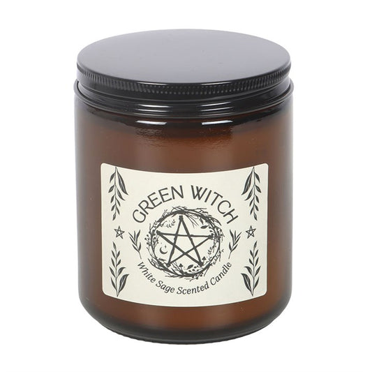 Green Witch Geurkaars Witte Salie