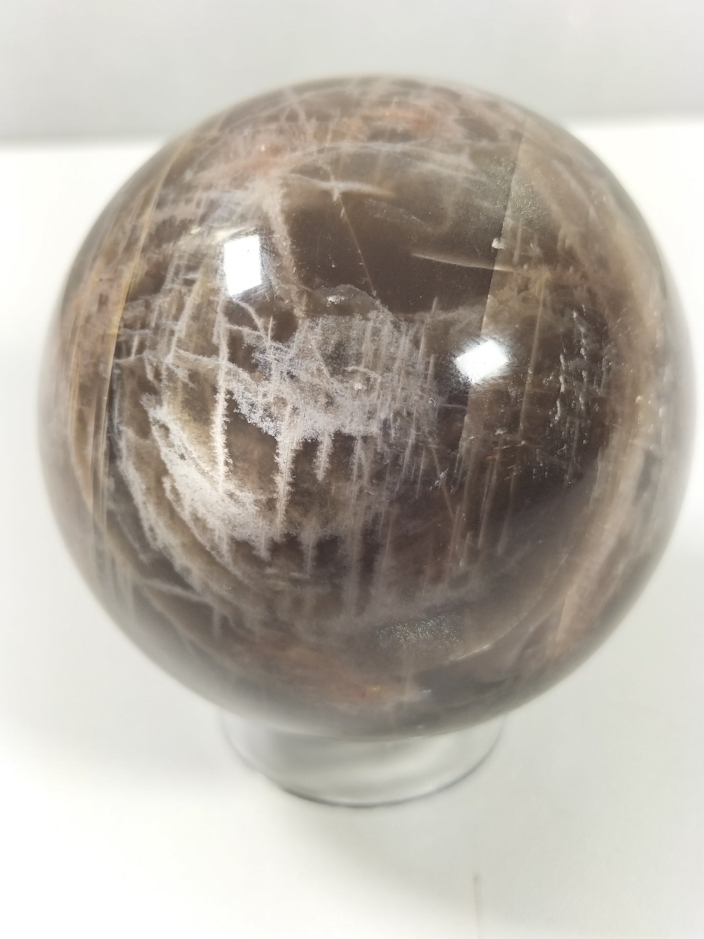Zwarte maansteen bol 316 gram