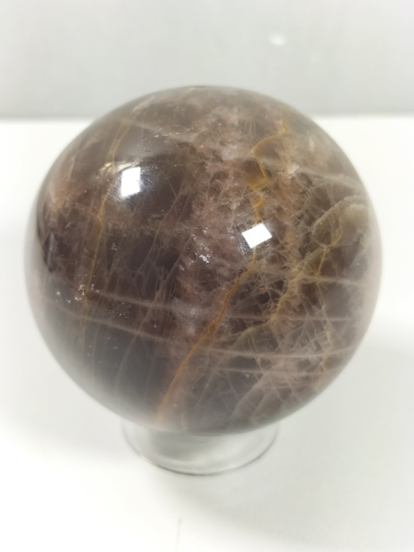 Zwarte maansteen bol 316 gram