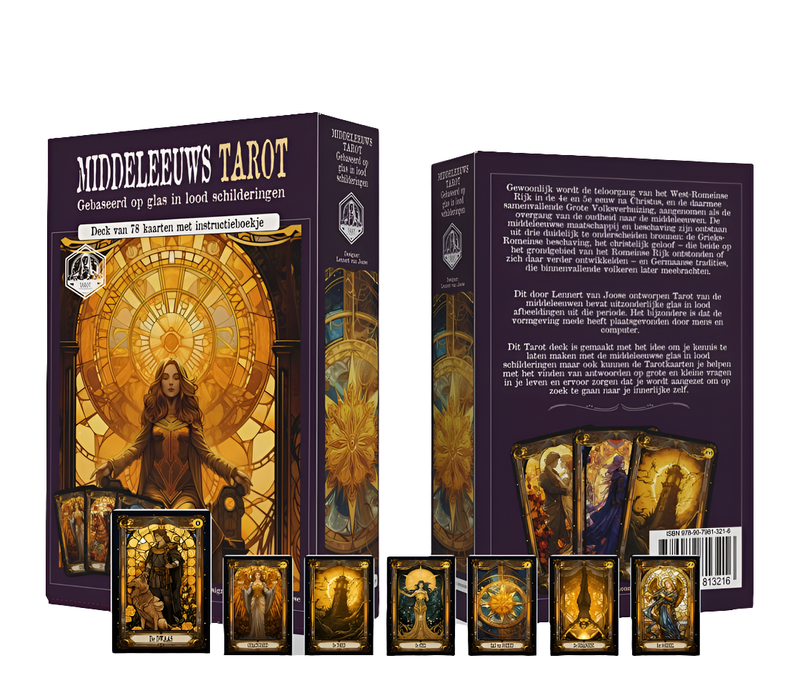 Middeleeuws Tarot (Gebaseerd op glas in lood schilderingen, Nederlands)