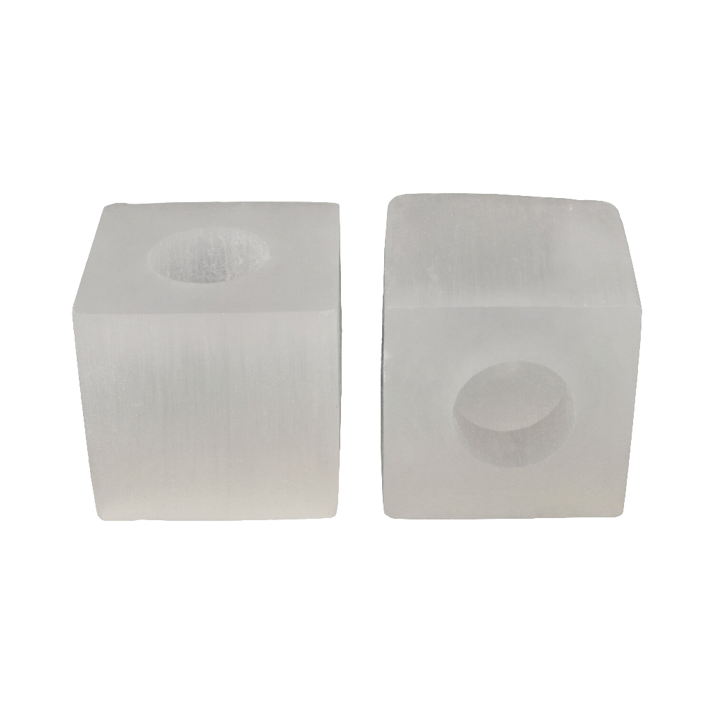 Seleniet waxinelichthouder Kubus