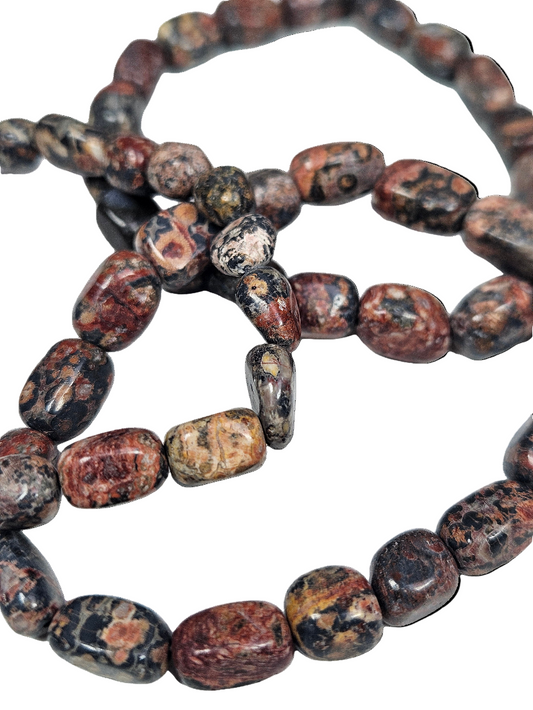 Luipaard Jaspis trommelsteen armband 8mm