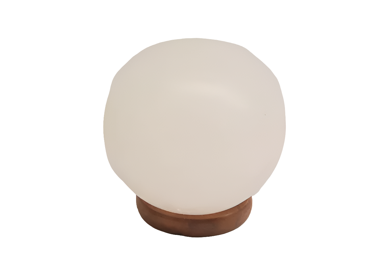 Zoutlamp bol wit 15 cm