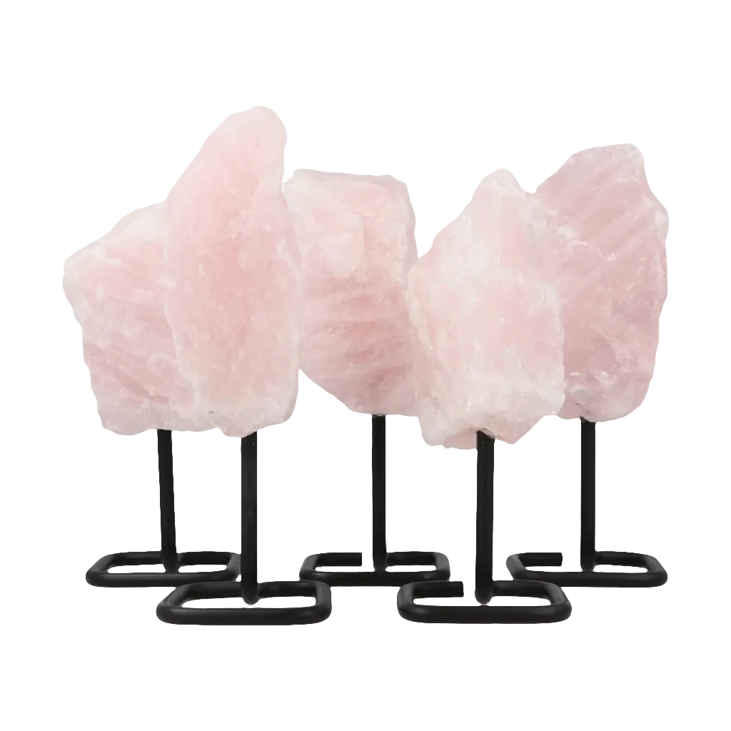 Ruwe Rozenkwarts op standaard 300-350 gram