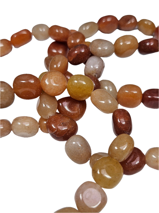 Oranje aventurijn trommelsteen armband 10mm