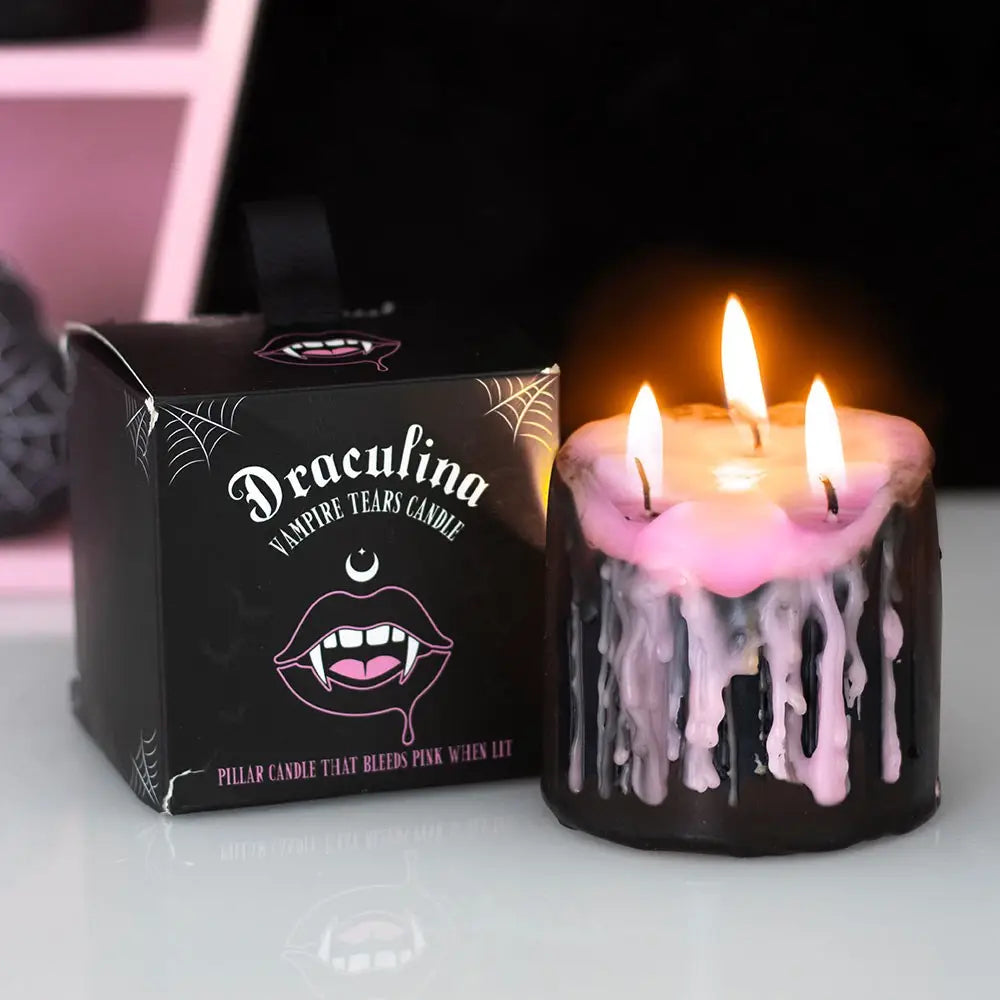 Draculina Roze Vampiertranen Kaars