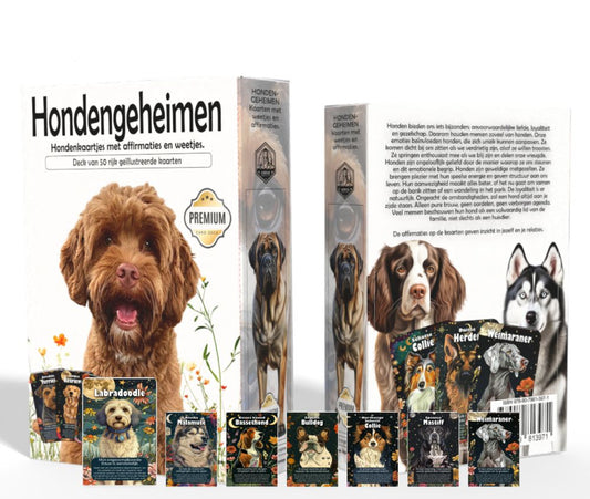 Hondengeheimen (Hondenkaartjes met affirmaties en weetjes, Nederlands)