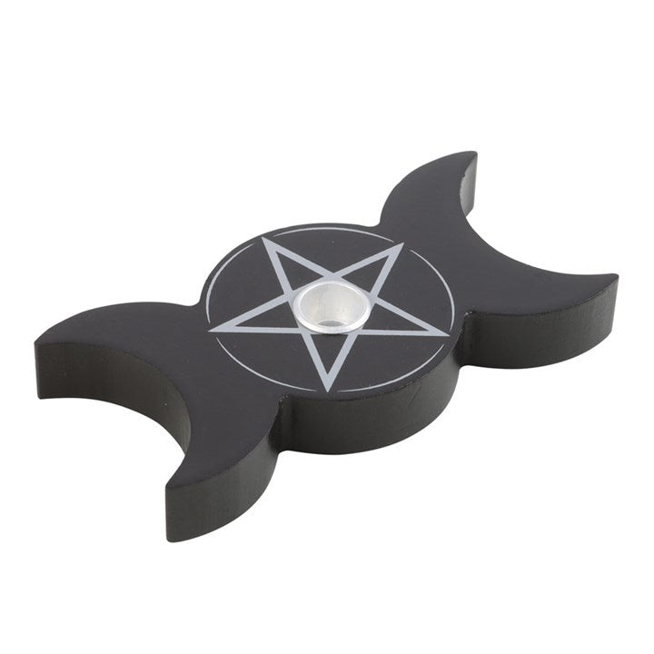 Houder Spell Candles Triple Moon zwart