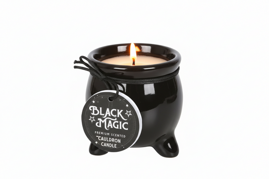 Heksenketel Geurkaars Wit - Geluk (Bloedsinaasappel en Jasmijn)