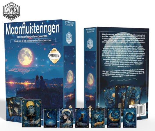 Maanfluisteringen affirmatiekaarten (De maan kent alle antwoorden, Nederlands)