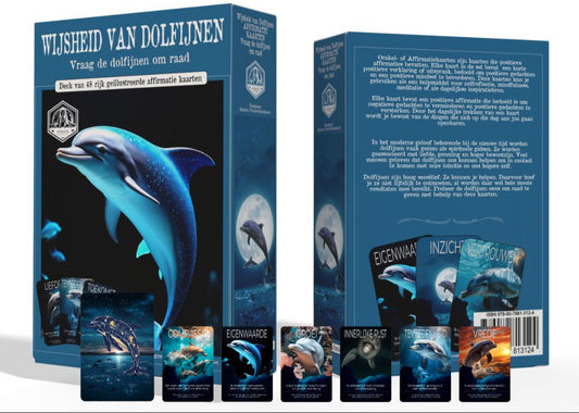 Wijsheid van Dolfijnen affirmatiekaarten (Vraag de dolfijnen om raad, Nederlands)