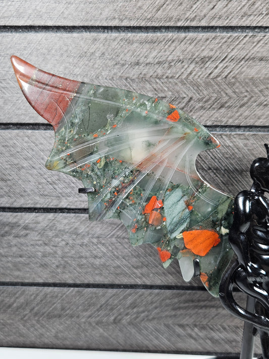 Afrikaanse bloedsteen duivel/engel koppel W20