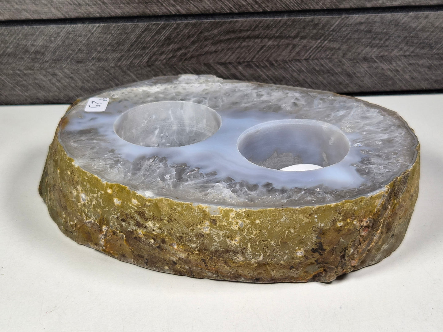 Agaat Dubbele Waxinelichthouder 810 gram