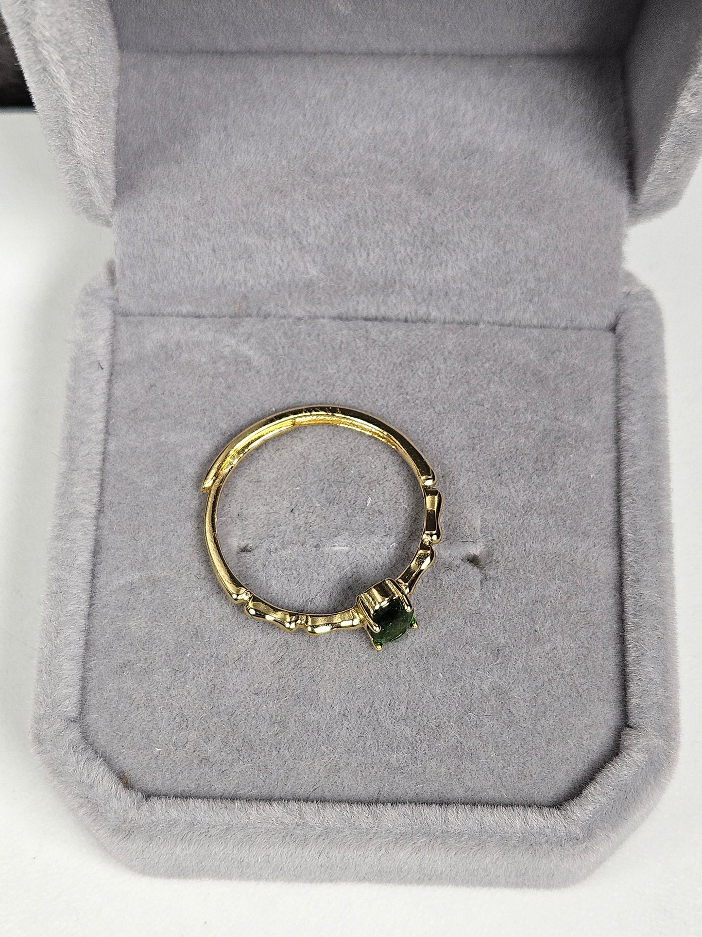 Dioptaas s925(verguld) verstelbare ring nr6