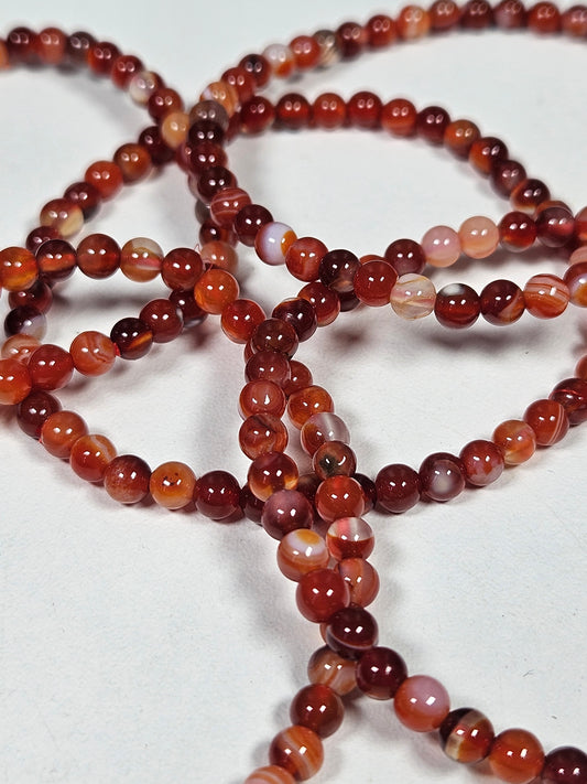 Carneool armband 4mm (rood)