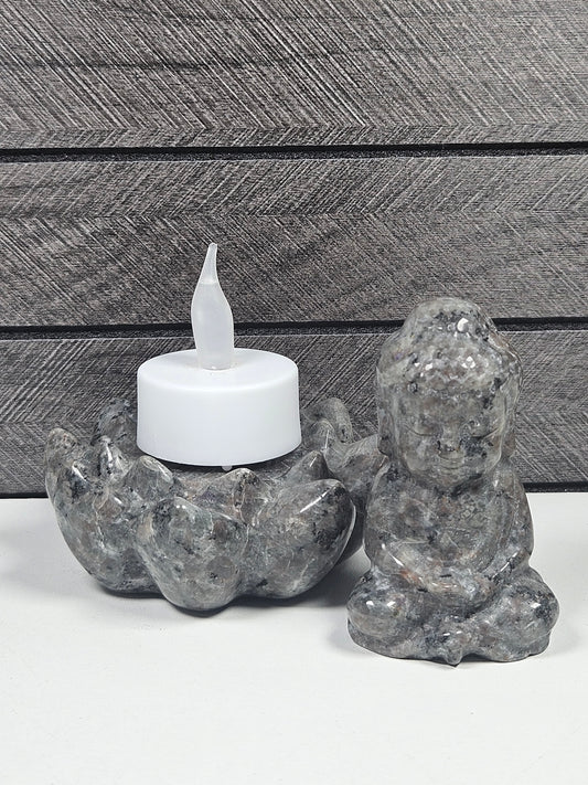 Yooperlite Buddha en Lotus Set