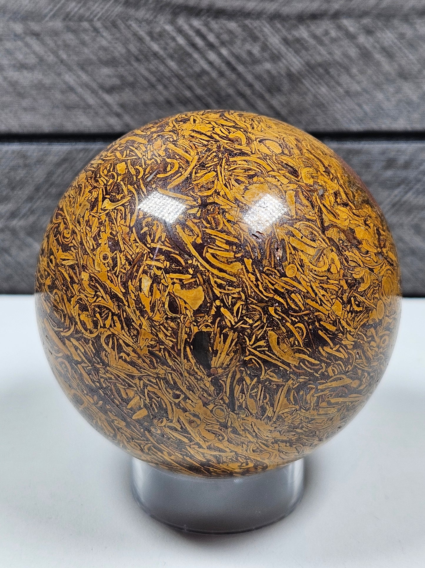 Slangen Jaspis bol 364 gram