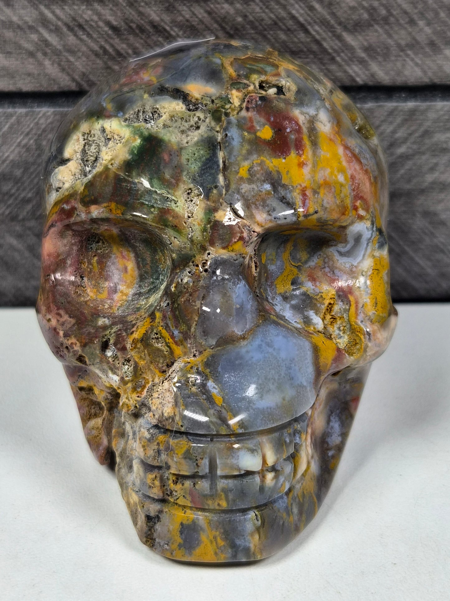 Oceaan Jaspis Schedel 382 gram